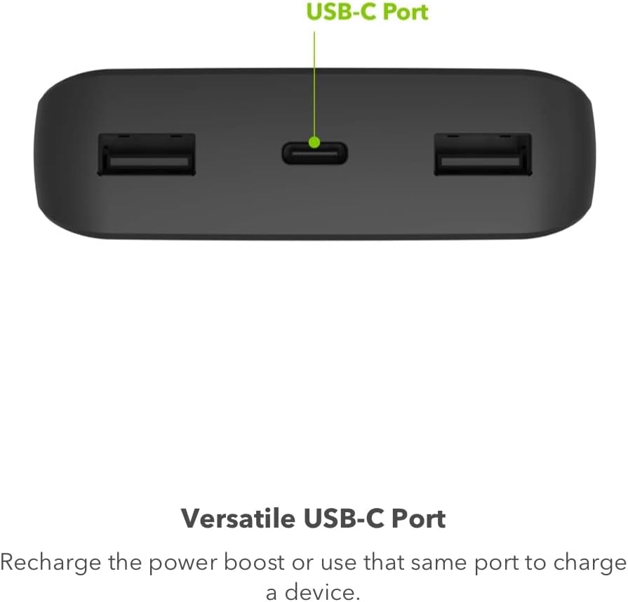 Mophie 20,000 mAh black power boost XL portable power bank