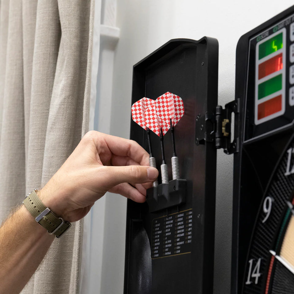 Arachnid Titanium 5400 Electronic Dart Board with Cabinet