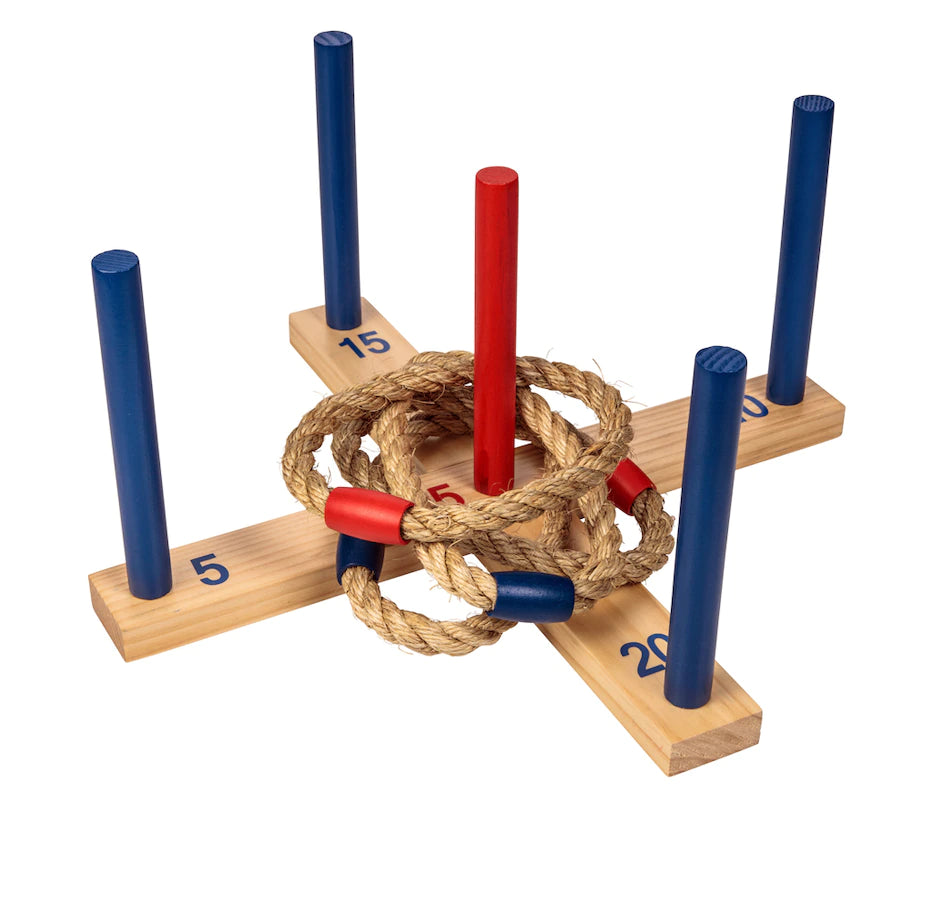 Wooden Ring Toss Outdoor Backyard Game Set