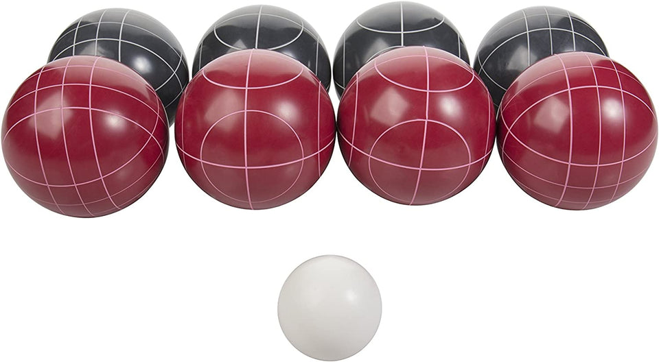 100mm Outdoor Resin Bocce Red / Blue 2 Teams Set of 8 Balls