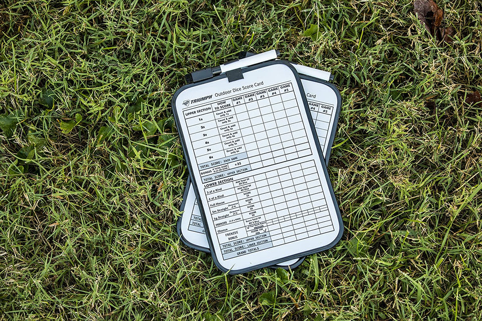 Big Roller 3.5" Wooden Lawn Dice with Scoreboard and Carry-On Bag