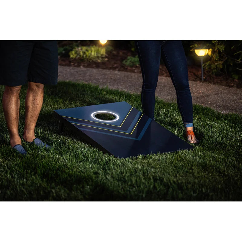 Play in the Dark Blue and Yellow Cornhole Board Set of 2