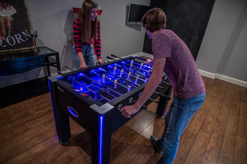 LED Light Up Foosball Soccer Arcade Table Black