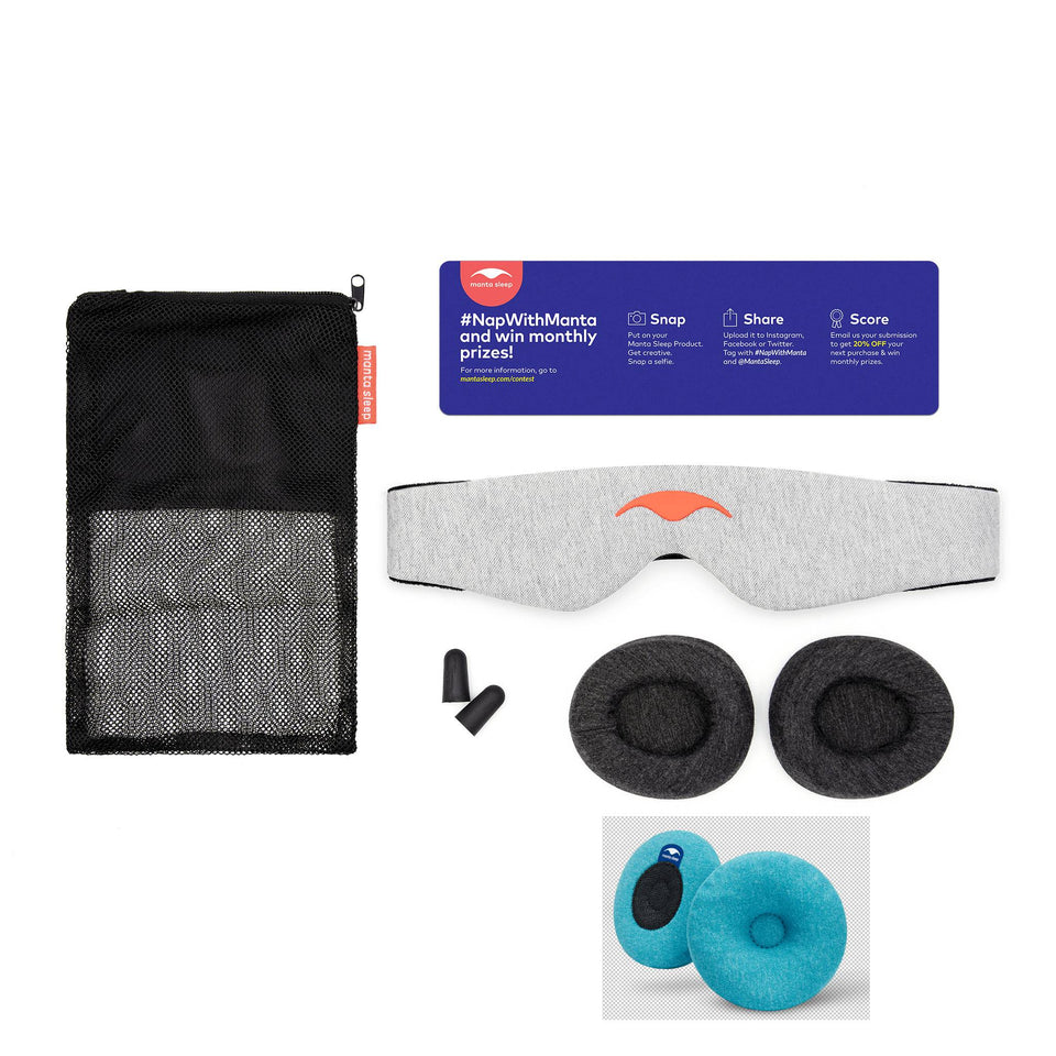 Manta Sleep Original Mask and COOL Eye Cups Bundle