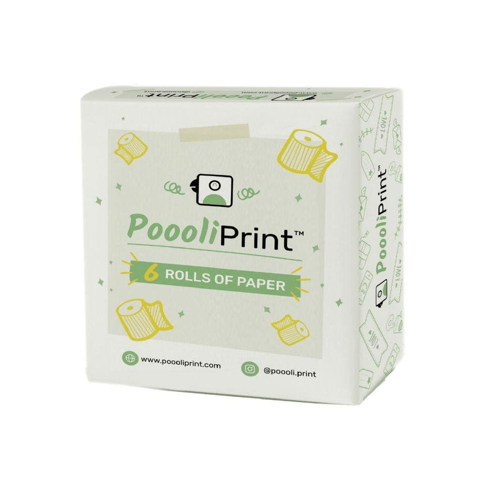 Pooolipaper Sticky Colored Paper - 6 Rolls