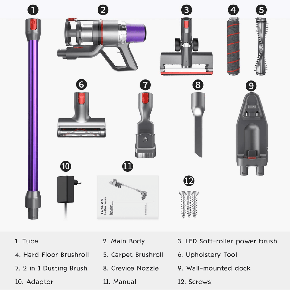 Jashen V16 Cordless Stick Vacuum Cleaner