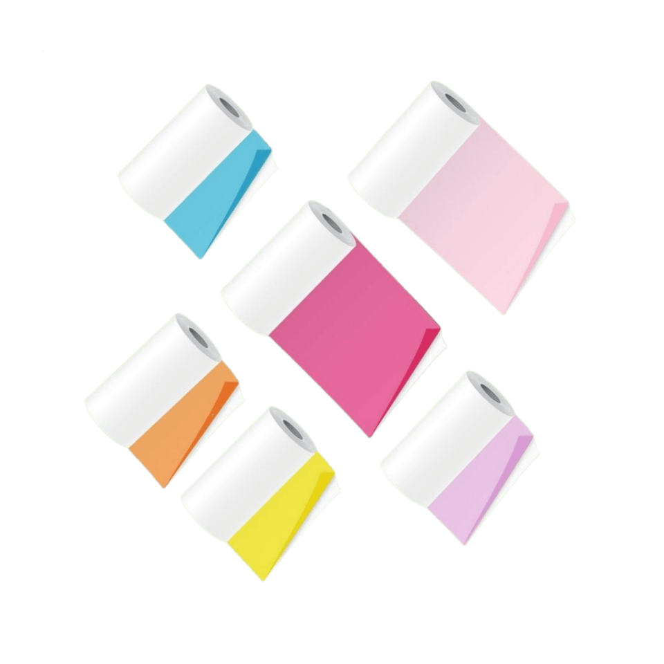 Pooolipaper Sticky Colored Paper - 6 Rolls